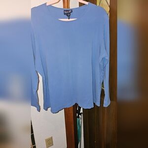 Venezia Long Sleeve Top in Soft Blue